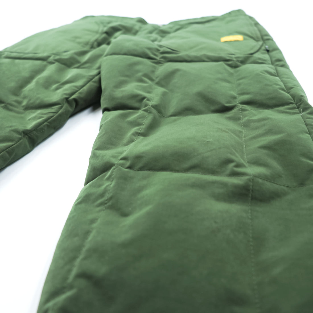 NATAL DESIGN × NANGA アウトドア ダウンパンツ S カーキ ヨーロピアンホワイトダックダウン 河田フェザー サイドジップ ベンチレーション 日本製