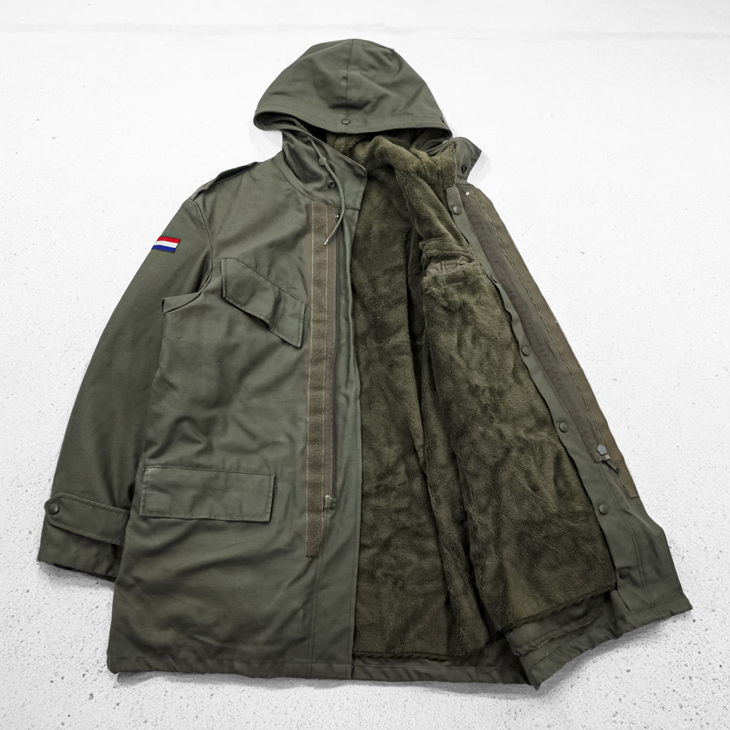 90年代 オランダ軍 ヴィンテージ モッズコート フィールドパーカー L ボアライナー着脱 エポレット KL SEYNTEX TC 75.3021.54 ミリタリー