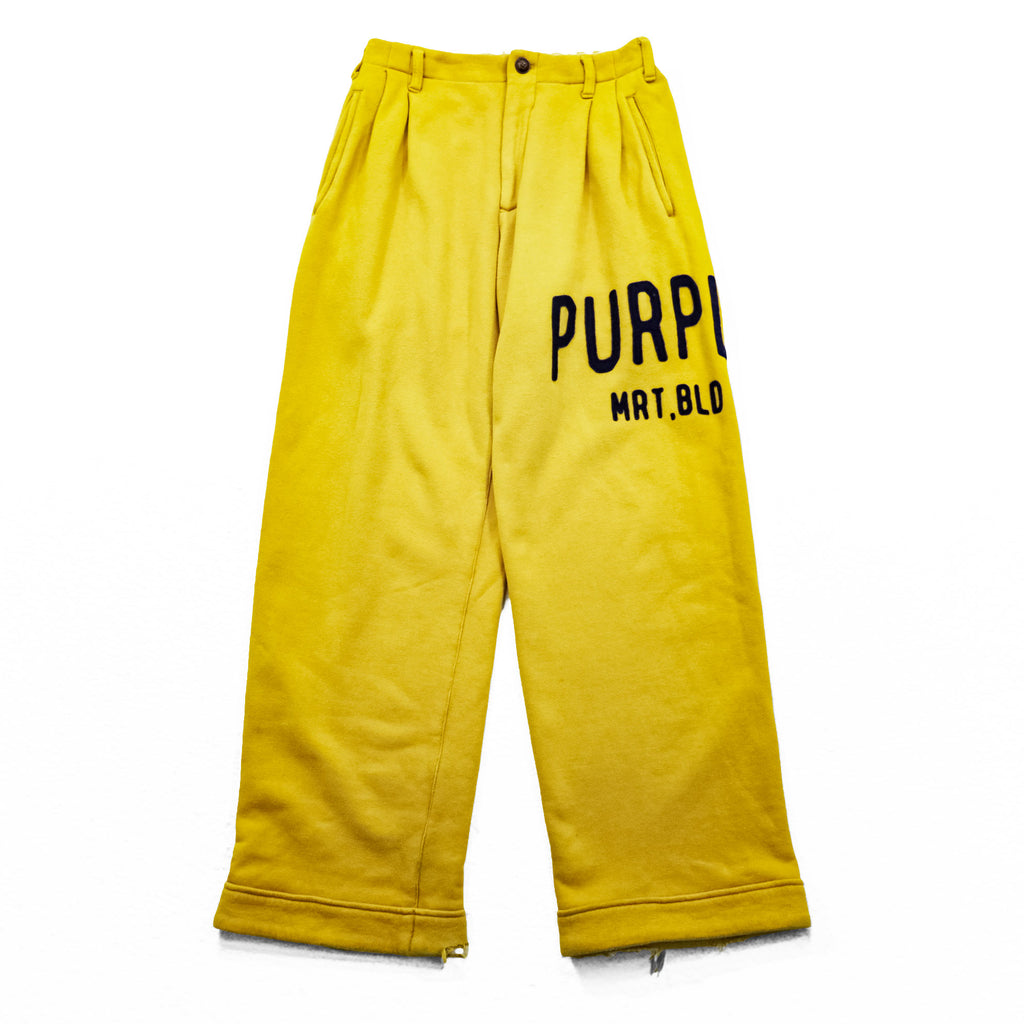 KHOKI Made in Japan Sweatpants M Yellow 2-Tuck Pleated 2-Tuck sweat pants 24ss-p-08