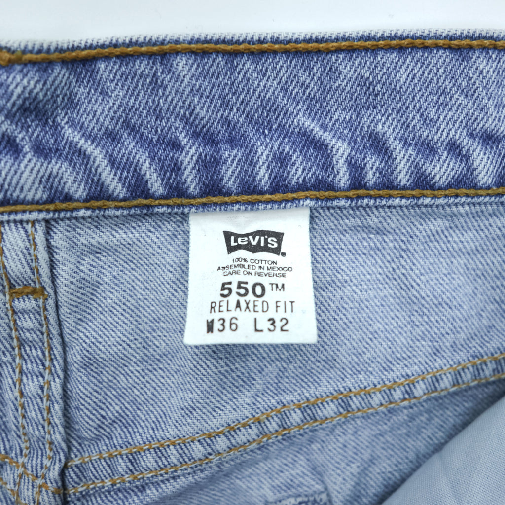 Levi's 550 Relaxed Fit Jeans Light Wash Made in Mexico W36 L32 90s