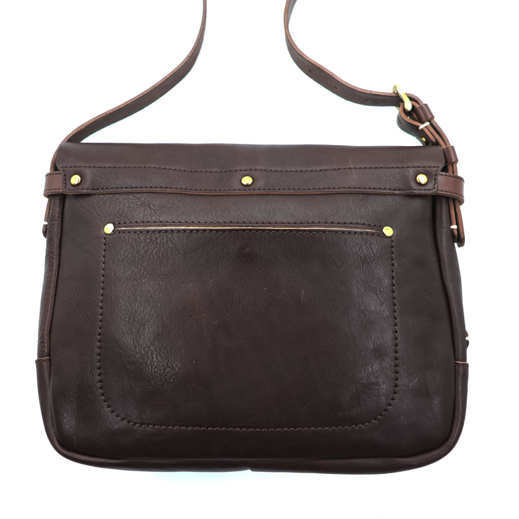 SLOW Japan Made BONO MAIL BAG Shoulder Bag Brown Tochigi Leather Full Vegetable Tanned Leather Flap