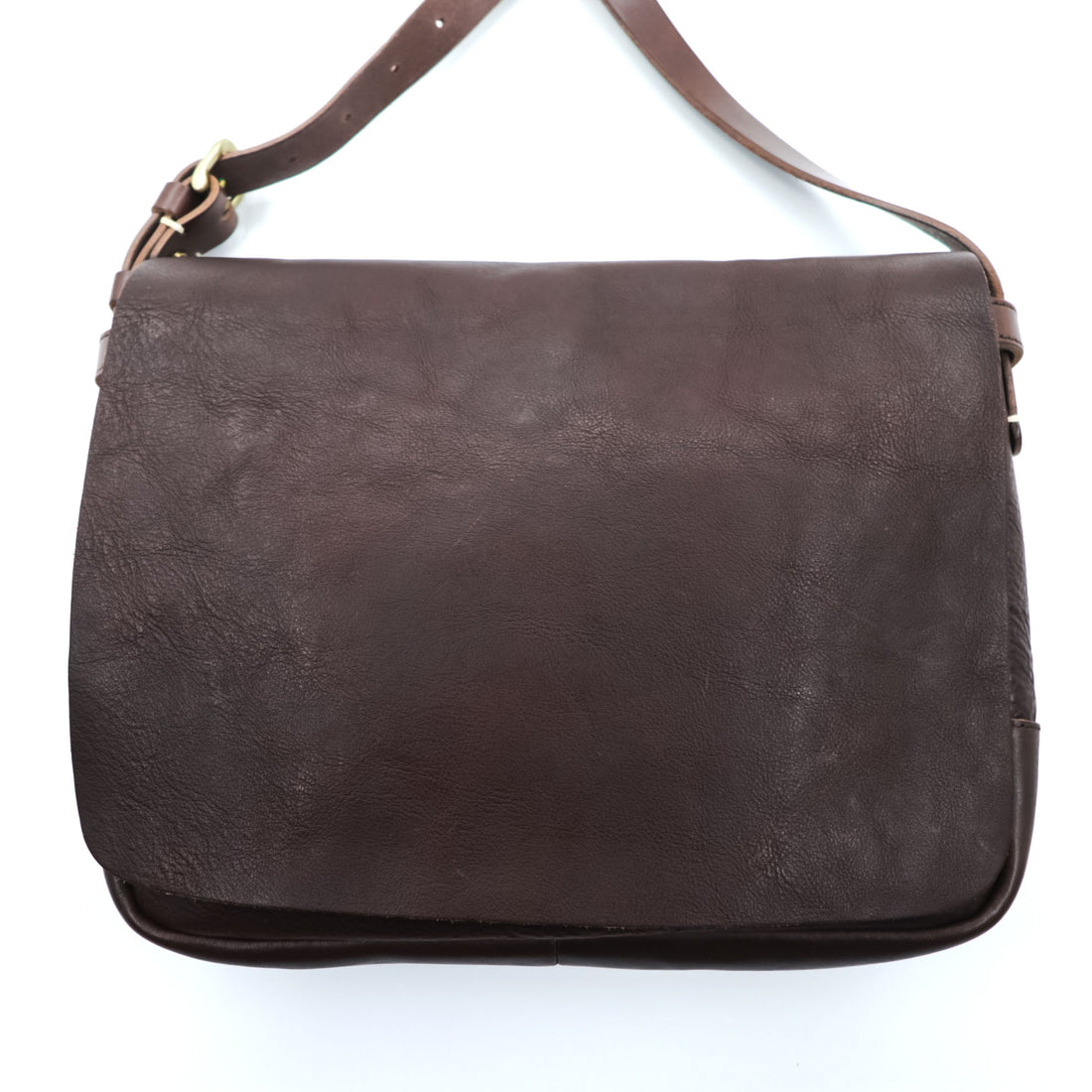 SLOW Japan Made BONO MAIL BAG Shoulder Bag Brown Tochigi Leather Full Vegetable Tanned Leather Flap