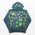 Kid Cudi x CPFM Enter Galactic Hoodie Blue Gray Glow in the Dark Stars Size S