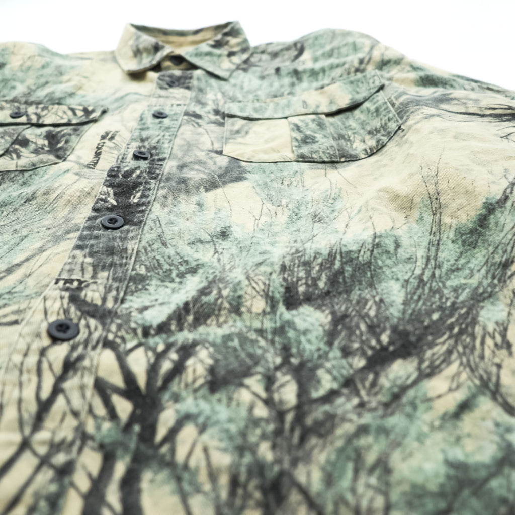 Cabela's 90年代 ヴィンテージ 長袖 ハンティングシャツ L ベージュ OPEN COUNTRY リアルツリーカモ