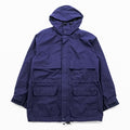 Eddie Bauer 90s Vintage Mountain Parka Shell Rain Jacket, Size M, Navy, Gore-Tex, Waterproof, Drawcord, Detachable Hoodie