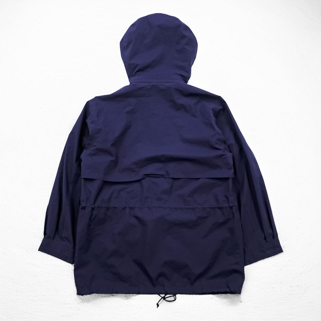 Eddie Bauer 90s Vintage Mountain Parka Shell Rain Jacket, Size M, Navy, Gore-Tex, Waterproof, Drawcord, Detachable Hoodie