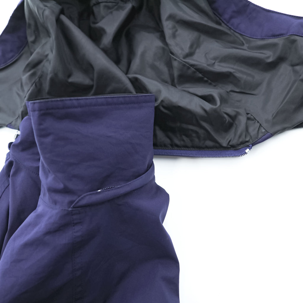 Eddie Bauer 90s Vintage Mountain Parka Shell Rain Jacket, Size M, Navy, Gore-Tex, Waterproof, Drawcord, Detachable Hoodie