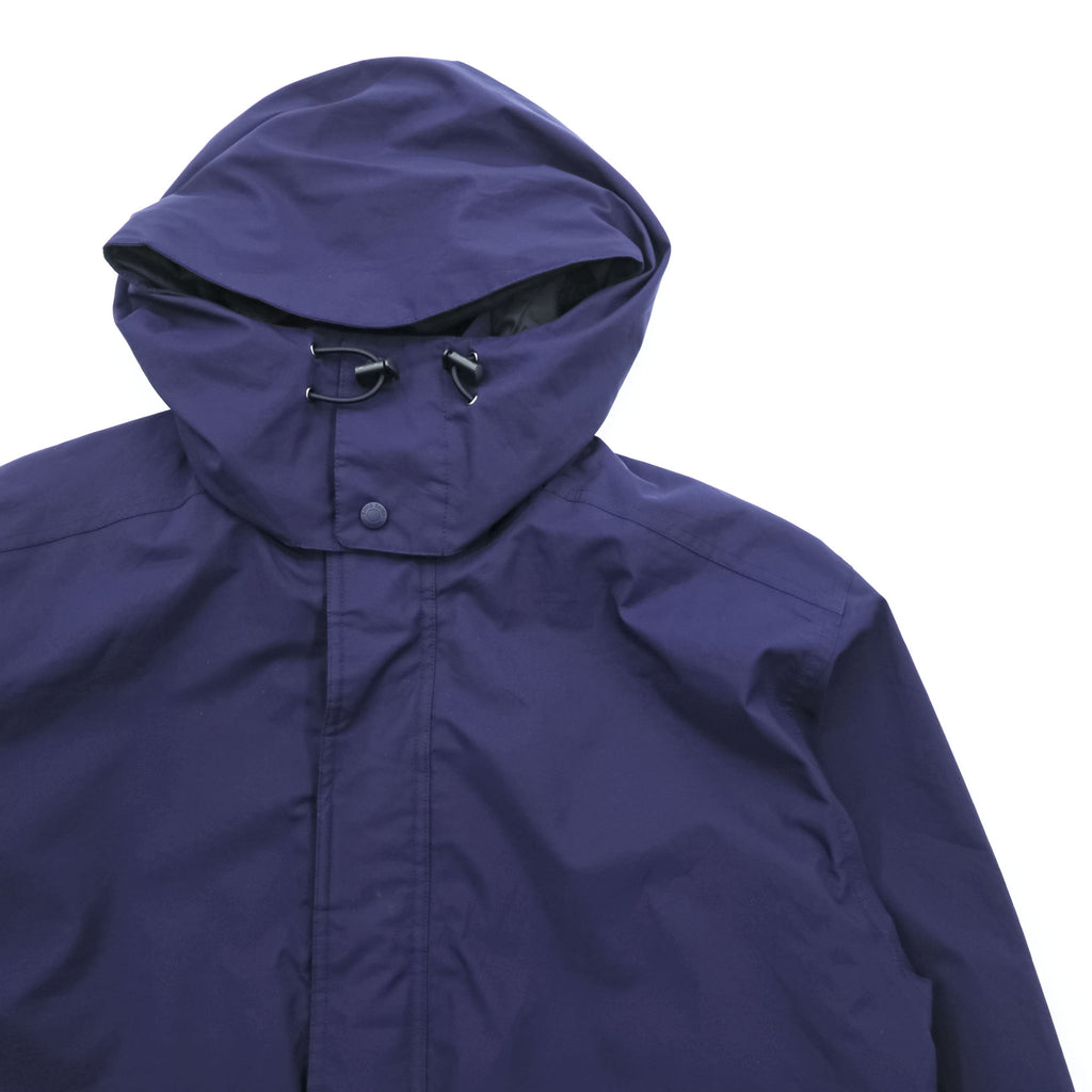 Eddie Bauer 90s Vintage Mountain Parka Shell Rain Jacket, Size M, Navy, Gore-Tex, Waterproof, Drawcord, Detachable Hoodie