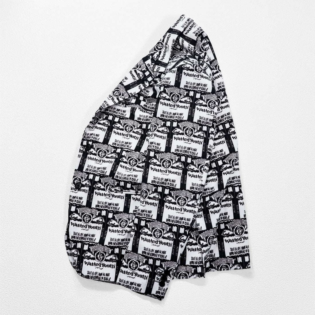 Wasted Youth by POGGYTHEMAN for UNITED ARROWS & SONS Japan-Made Tailored Jacket Blazer, Sizes XL and up, Black, White patterned, 5522-299-0228