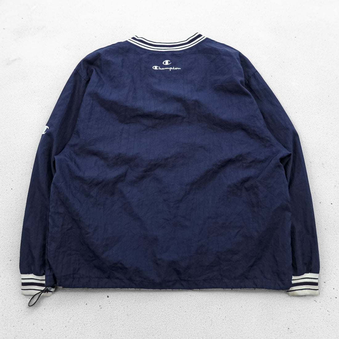 Champion 90s Vintage Piste Track Jacket Jersey L Navy, College Arch Logo PENN