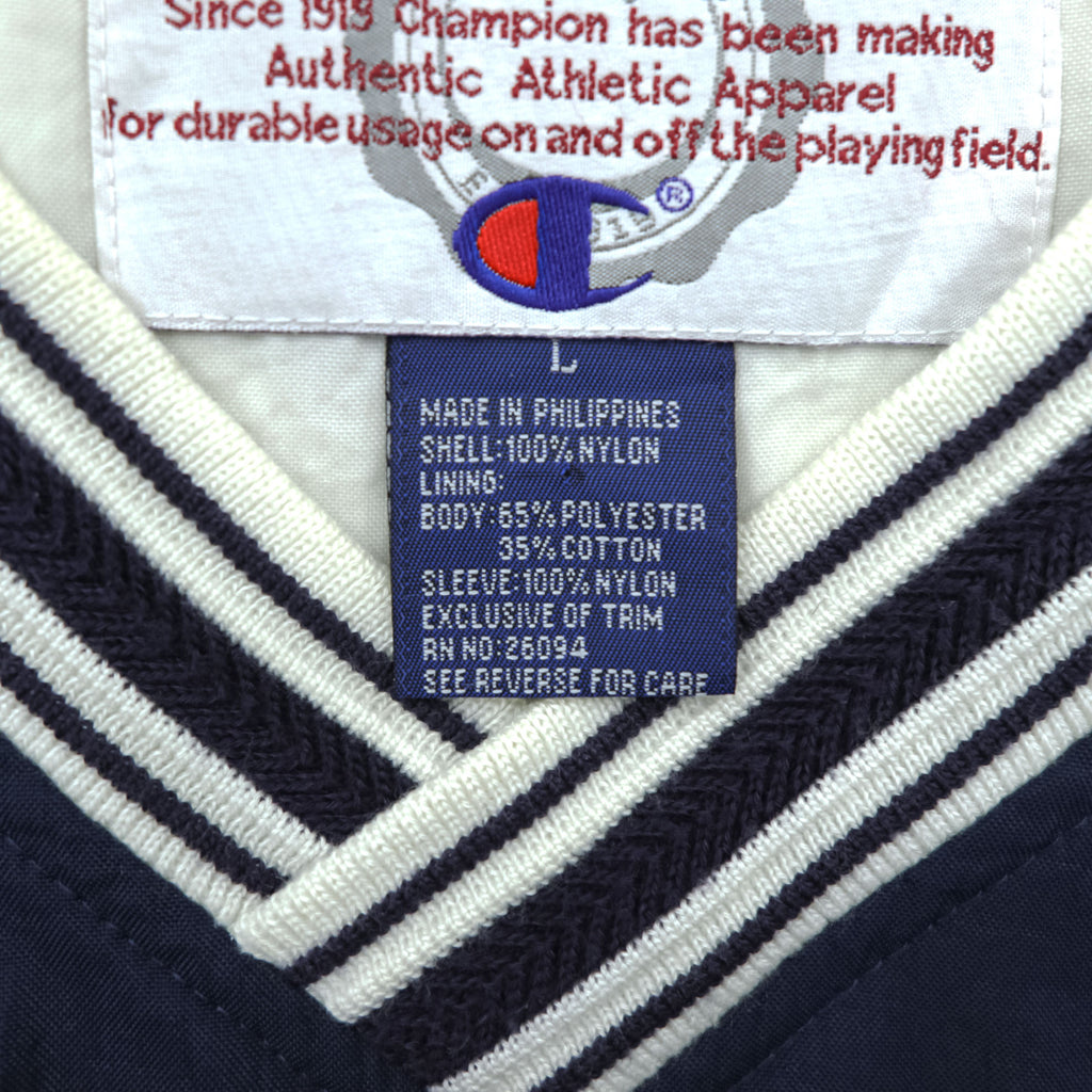 Champion 90s Vintage Piste Track Jacket Jersey L Navy, College Arch Logo PENN