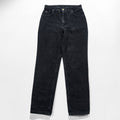 Lee 90s Vintage Tapered Denim Pants Jeans M Black OKLAHOMA JEANS Zipper Fly Leather Patch