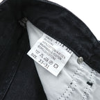 Lee 90s Vintage Tapered Denim Pants Jeans M Black OKLAHOMA JEANS Zipper Fly Leather Patch