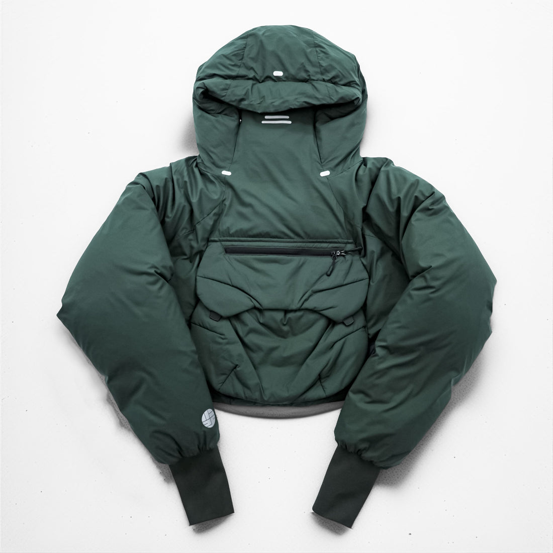 alk phenix Short Puffer Anorak Puffer Jacket L Khaki with drawstring zak short anorak P09520T50