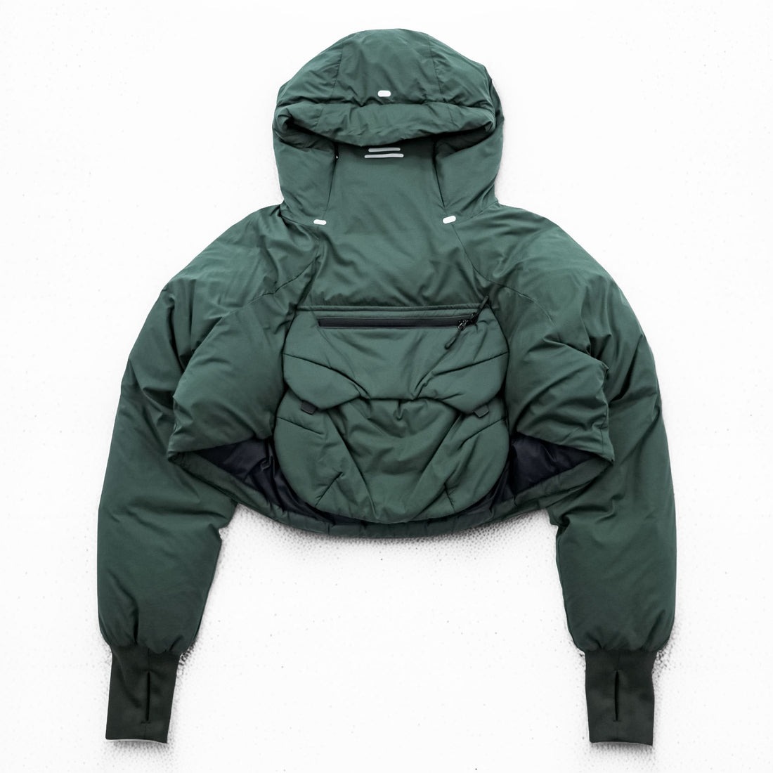 alk phenix Short Puffer Anorak Puffer Jacket L Khaki with drawstring zak short anorak P09520T50