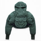 alk phenix Short Puffer Anorak Puffer Jacket L Khaki with drawstring zak short anorak P09520T50