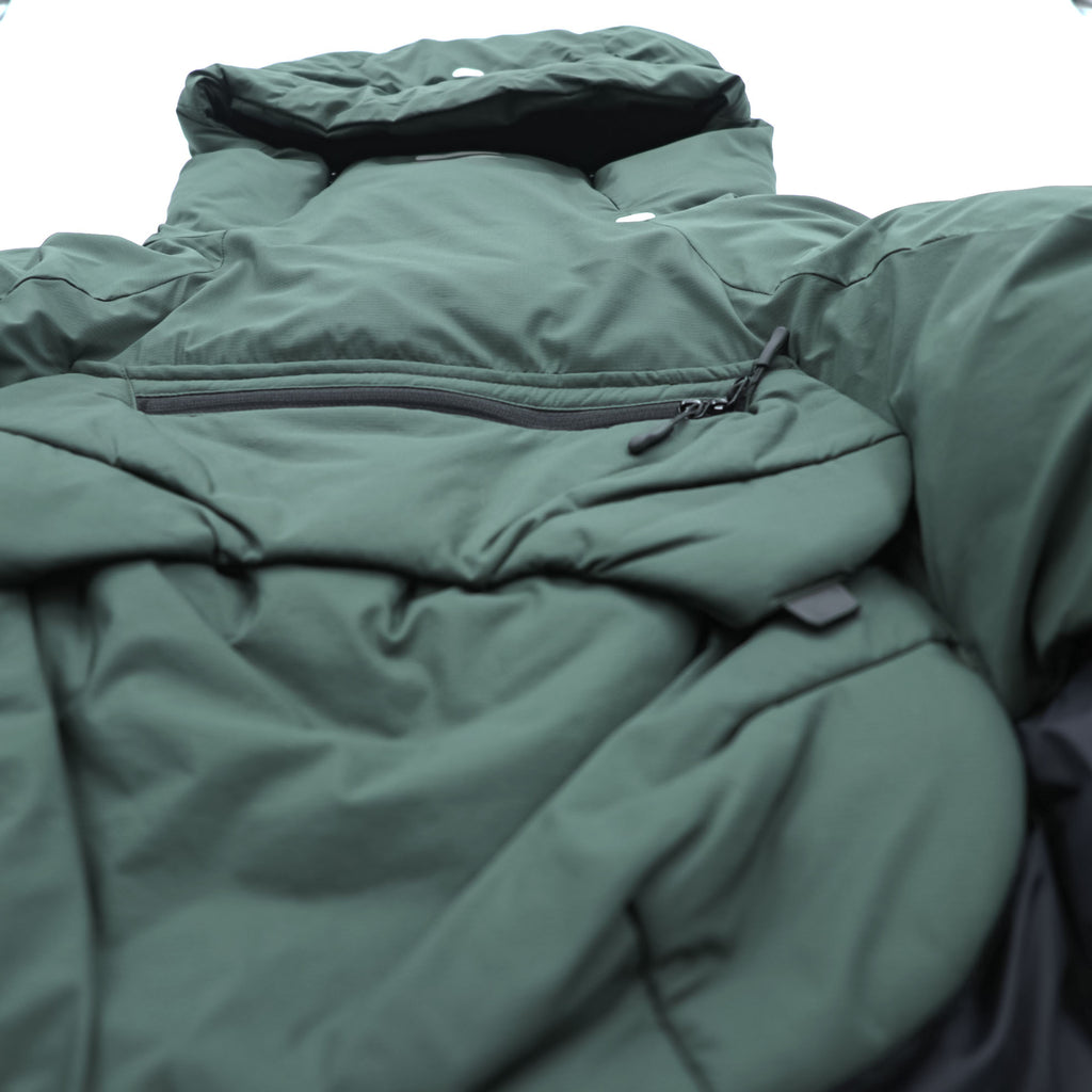 alk phenix Short Puffer Anorak Puffer Jacket L Khaki with drawstring zak short anorak P09520T50