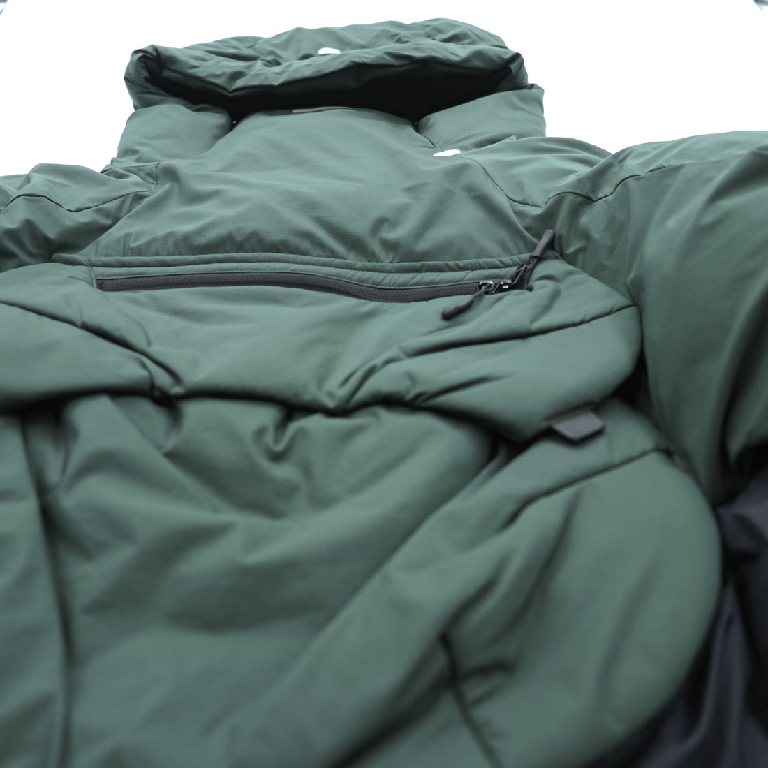 alk phenix Short Puffer Anorak Puffer Jacket L Khaki with drawstring zak short anorak P09520T50