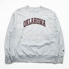 Champion Reverse Weave Oklahoma Crewneck Sweatshirt Gray College Men’s Large