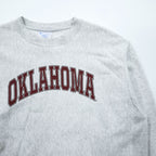 Champion Reverse Weave Oklahoma Crewneck Sweatshirt Gray College Men’s Large