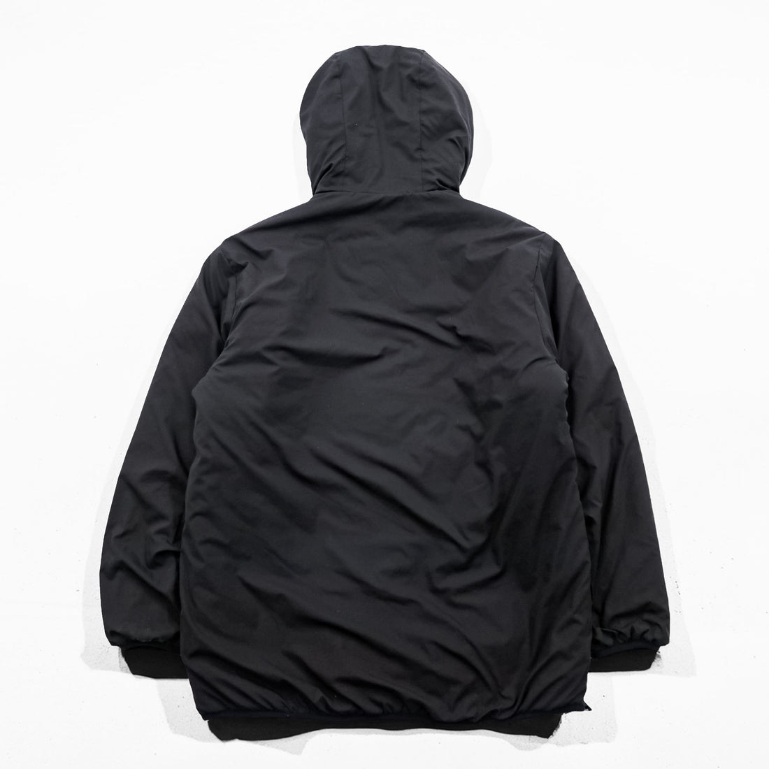 South2 West8 Japan Made Puffer Jacket Pullover Hoodie M Black Padded J0762