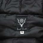South2 West8 Japan Made Puffer Jacket Pullover Hoodie M Black Padded J0762