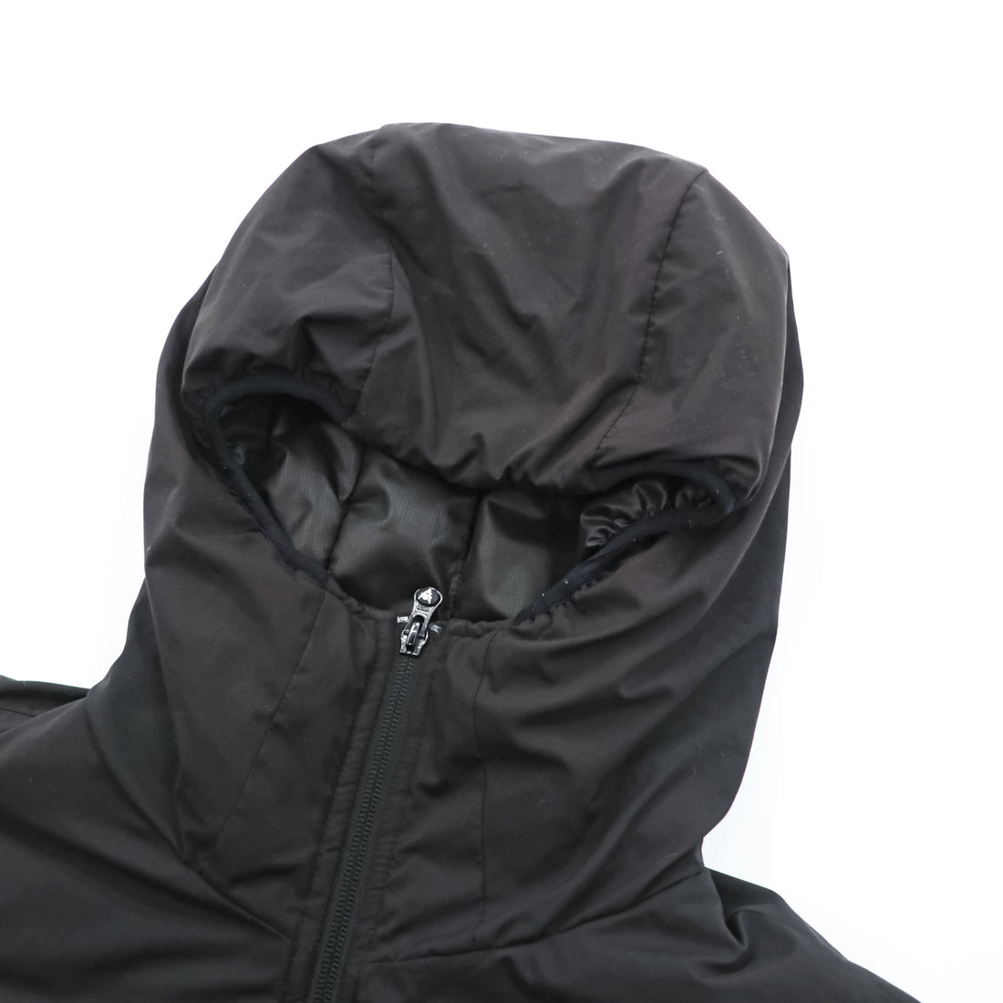 South2 West8 Japan Made Puffer Jacket Pullover Hoodie M Black Padded J0762