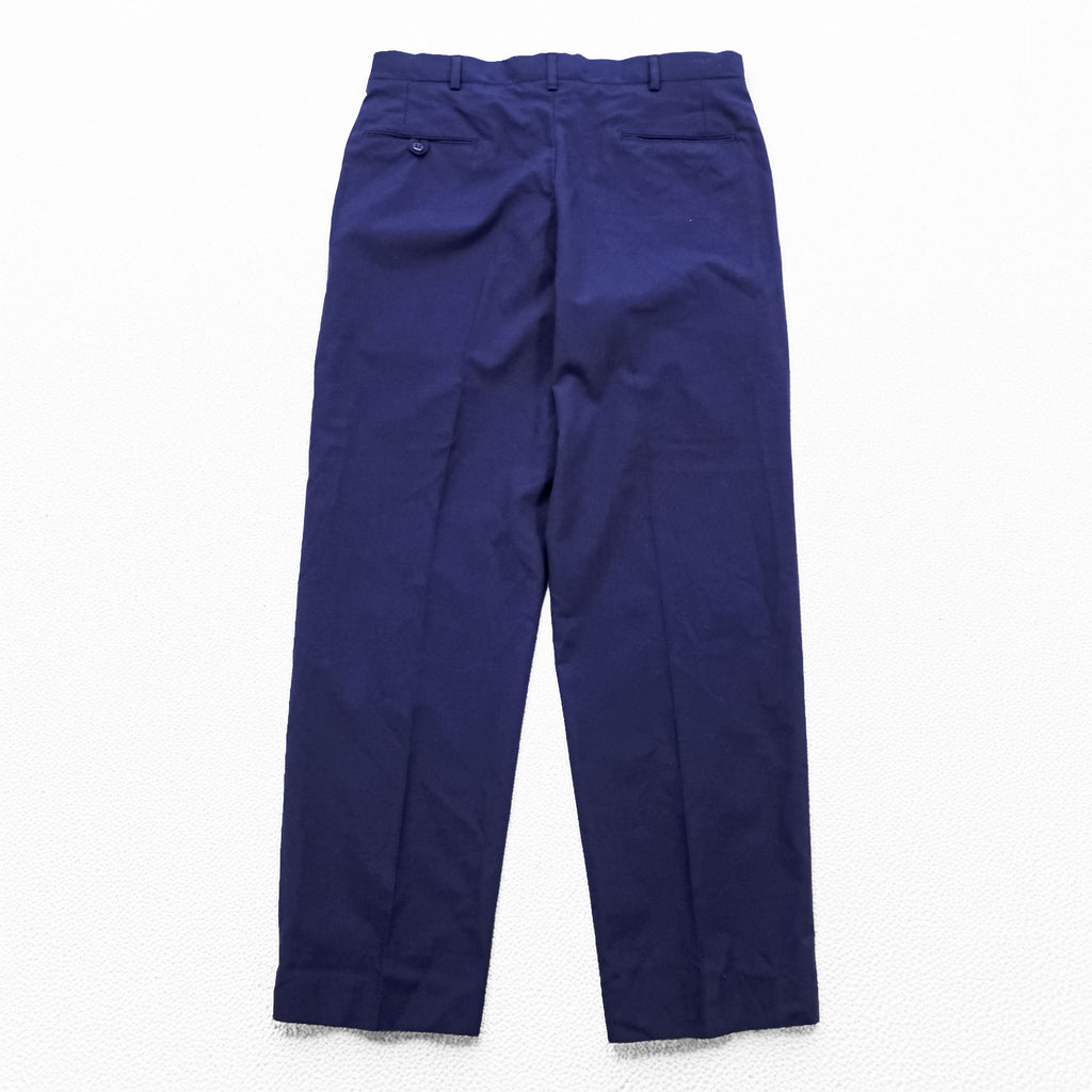 US NAVY 80年代 ヴィンテージ 米軍 ミリタリー サービストラウザーズ スラックス パンツ L ネイビー SCOVILLジップ TENESSEE APPAREL CORP 8405-01-086-4589