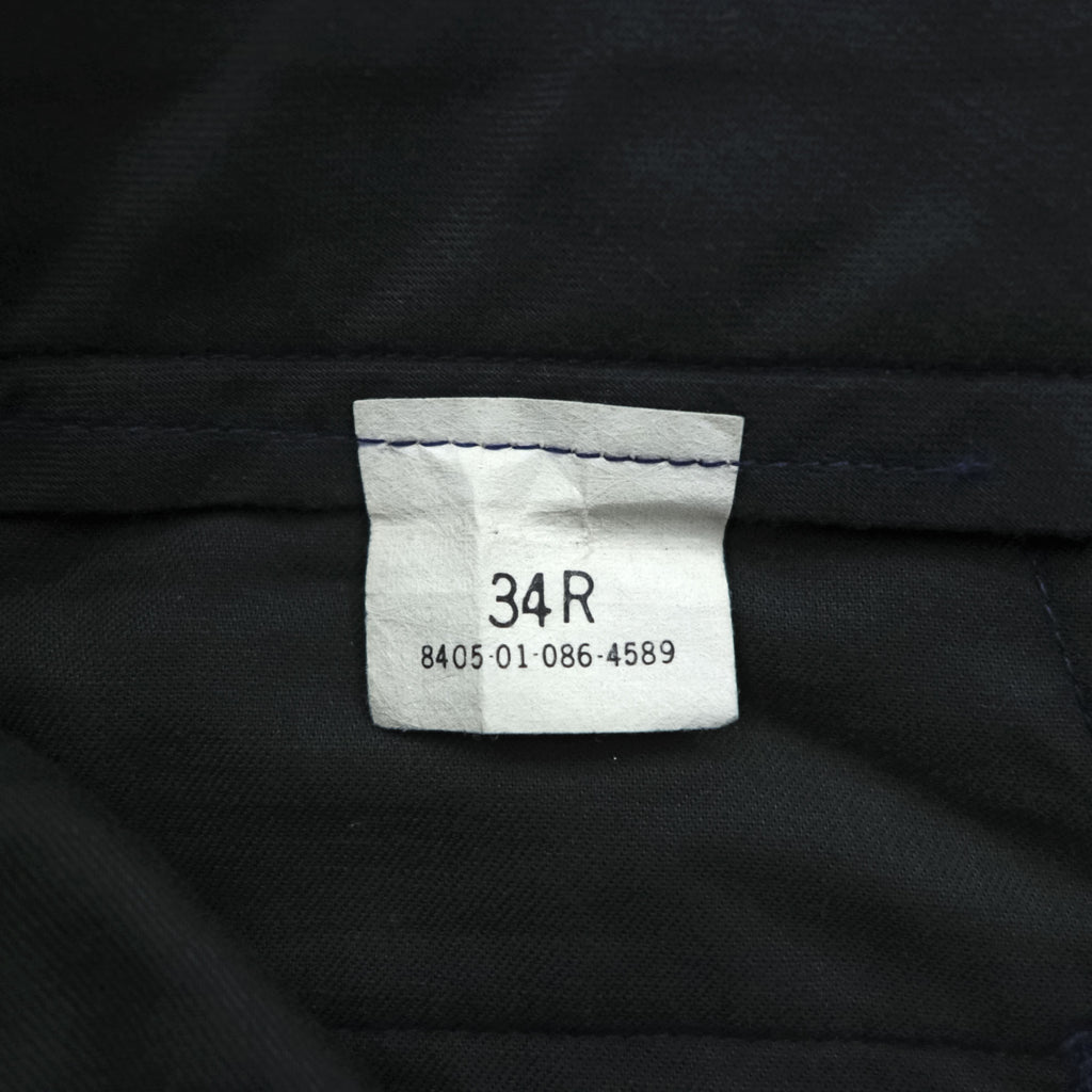 US NAVY 80年代 ヴィンテージ 米軍 ミリタリー サービストラウザーズ スラックス パンツ L ネイビー SCOVILLジップ TENESSEE APPAREL CORP 8405-01-086-4589