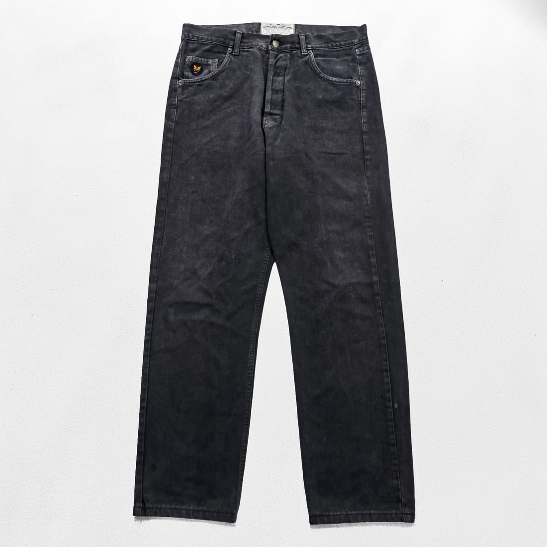 AVIREX 90年代 ヴィンテージ TYPE W ブラック デニムパンツ ジーンズ L ボタンフライ USA ミリタリー