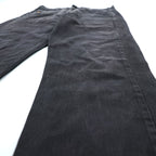 Avirex Type W Black Denim Pants Button Fly Wide Straight Military Style Jeans