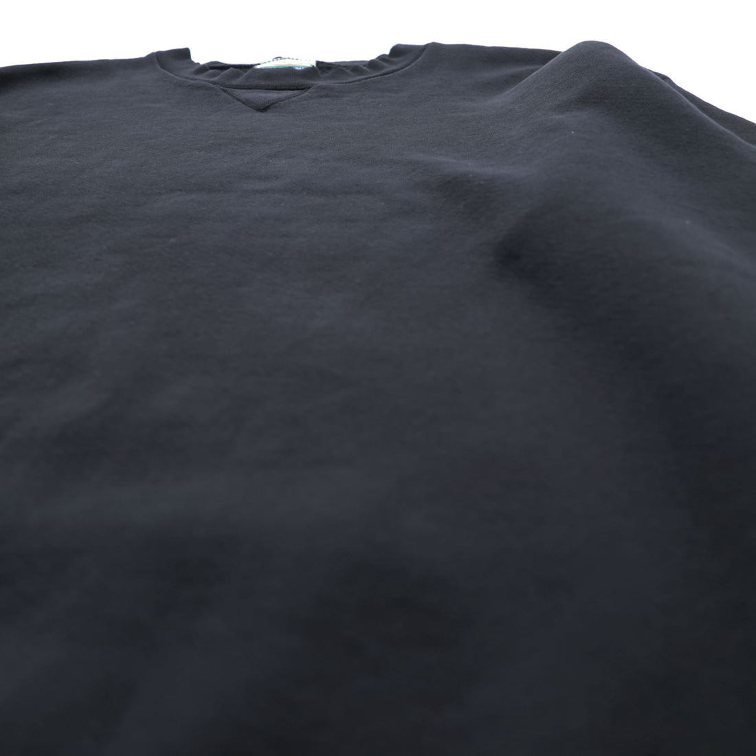 DISCUS ATHLETIC 90s Vintage USA Made V-insert Blank Sweatshirt L Black