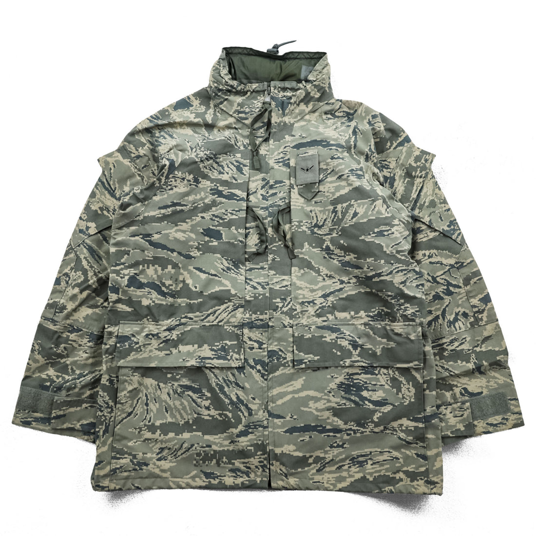 USAF APECS ABU Tiger Stripe Camo Parka Medium Regular Hooded Waterproof Nylon Military Jacket Propper