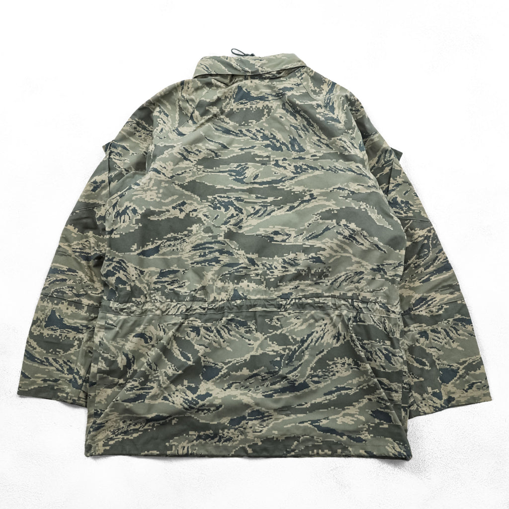 USAF APECS ABU Tiger Stripe Camo Parka Medium Regular Hooded Waterproof Nylon Military Jacket Propper