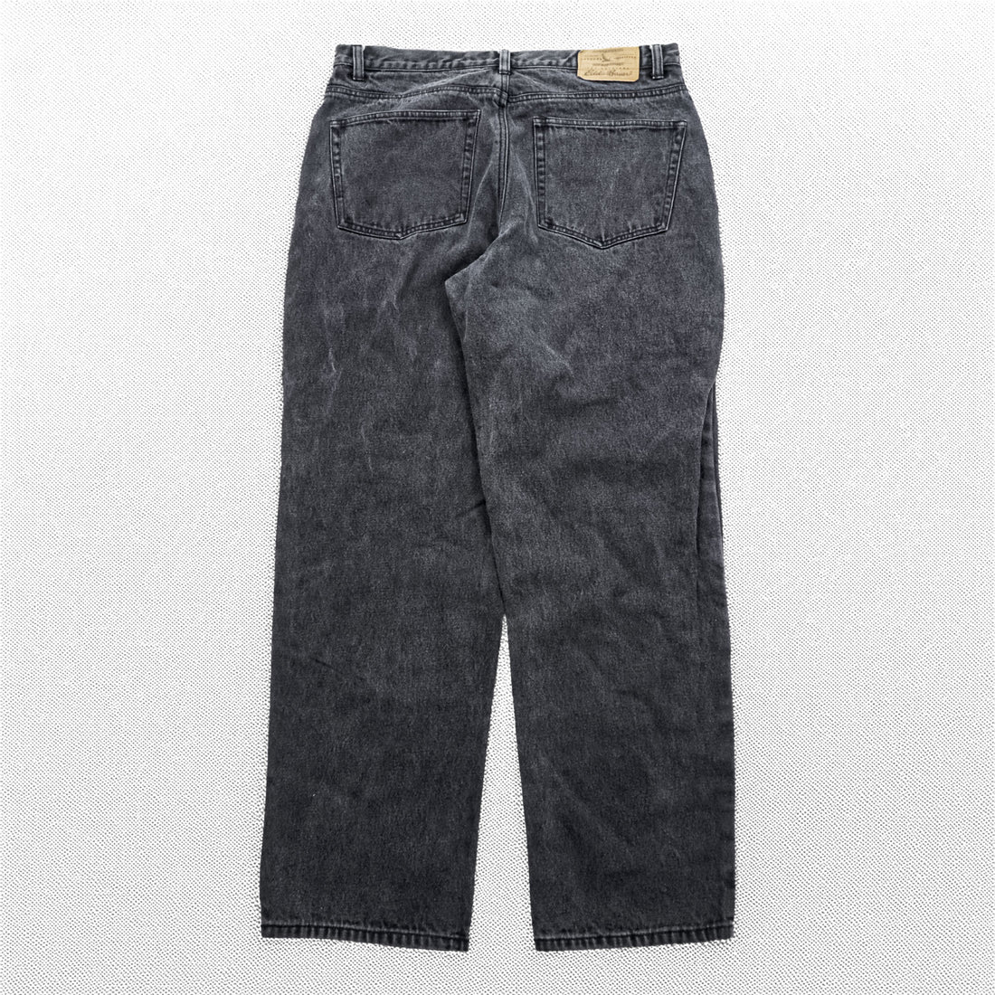 Eddie Bauer 90s Vintage Denim Jeans L Black Flannel Liner