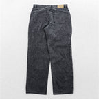 Eddie Bauer 90s Vintage Denim Jeans L Black Flannel Liner