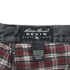 Eddie Bauer 90s Vintage Denim Jeans L Black Flannel Liner