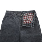 Eddie Bauer 90s Vintage Denim Jeans L Black Flannel Liner