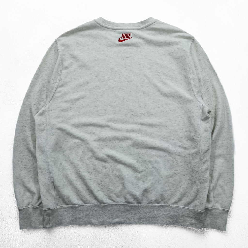 NIKE クラブフリース Club Fleece Crewneck 前V スウェット トレーナー L グレー Birch Heather
