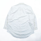 Ralph Lauren 90s Vintage Long-Sleeve Button-Down Shirt, Size L, White Oxford, Small Pony Logo Embroidery