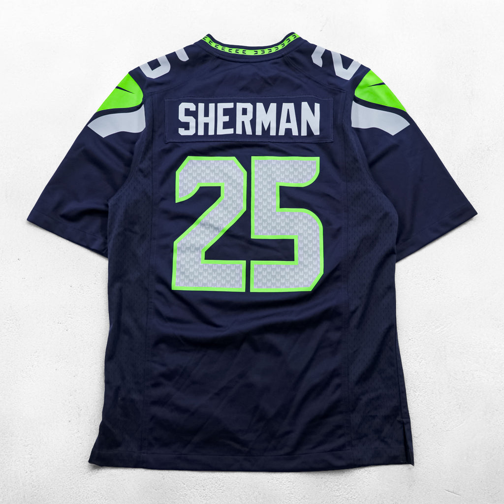 NIKE ゲームシャツ Tシャツ L ネイビー ナンバリング NFL フットボールジャージ ユニフォーム