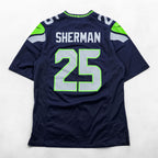 NIKE ゲームシャツ Tシャツ L ネイビー ナンバリング NFL フットボールジャージ ユニフォーム