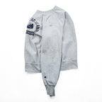 Champion Reverse Weave Crewneck Sweatshirt Gray Navy Print Medium
