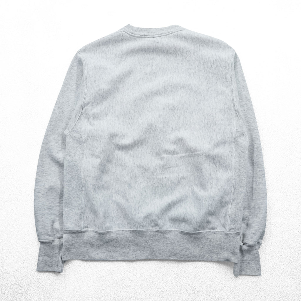 Champion Reverse Weave Crewneck Sweatshirt Gray Navy Print Medium