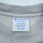 Champion Reverse Weave Crewneck Sweatshirt Gray Navy Print Medium