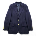 Polo Ralph Lauren 1990s Vintage 2-Button Blazer , Tailored Jacket, Navy, Size M, Gold Buttons