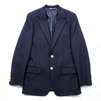 Polo Ralph Lauren 1990s Vintage 2-Button Blazer , Tailored Jacket, Navy, Size M, Gold Buttons