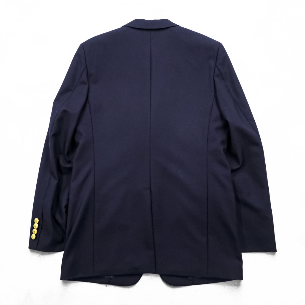 Polo Ralph Lauren 1990s Vintage 2-Button Blazer , Tailored Jacket, Navy, Size M, Gold Buttons