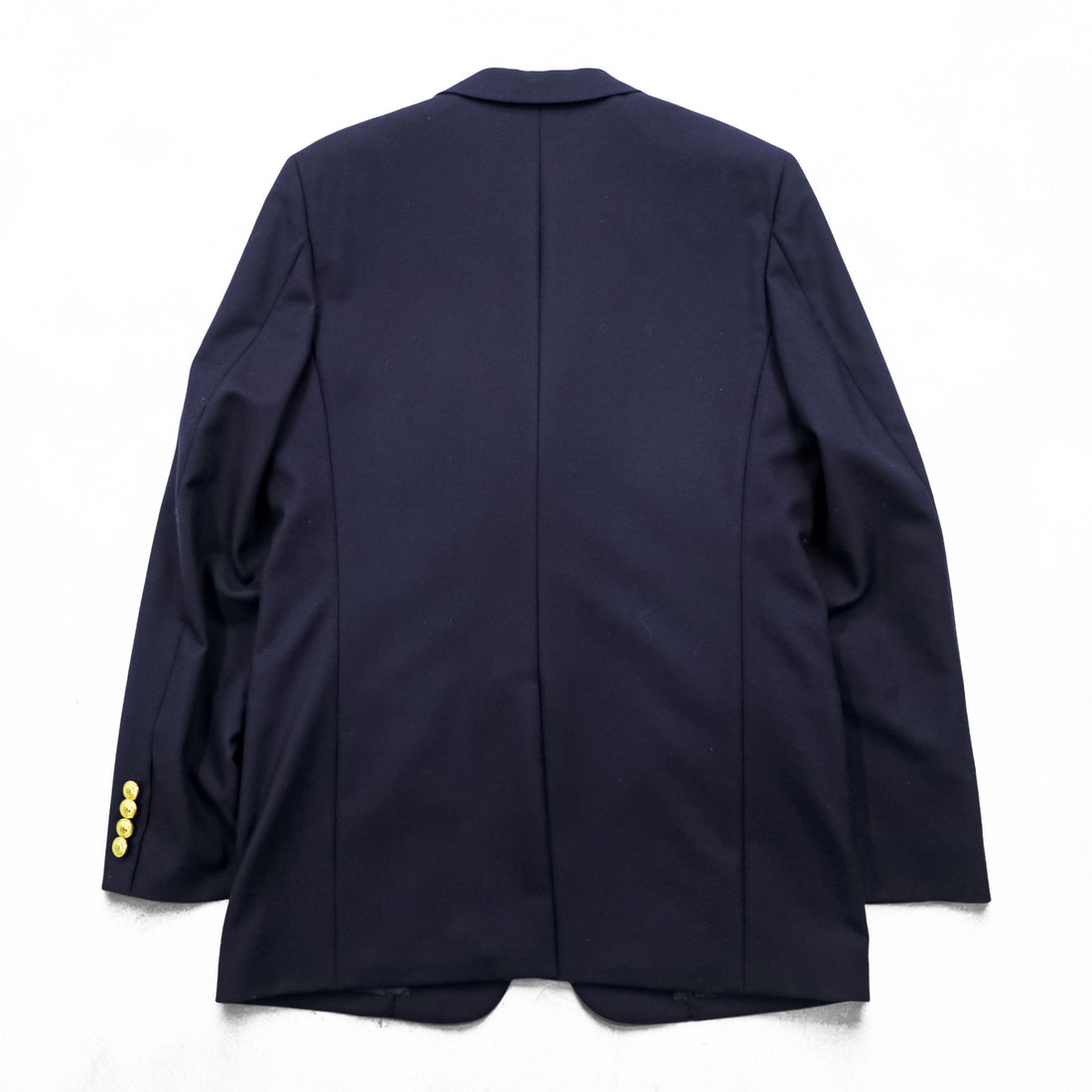 Polo Ralph Lauren 1990s Vintage 2-Button Blazer , Tailored Jacket, Navy, Size M, Gold Buttons