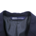 Polo Ralph Lauren 1990s Vintage 2-Button Blazer , Tailored Jacket, Navy, Size M, Gold Buttons